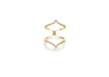 Double V Shape Ring